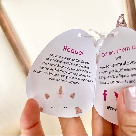 NWT Squishmallow Raquel the Unicorn 3.5” clip on - Picture 3 of 4